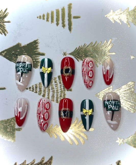 Santa Baby press on nails