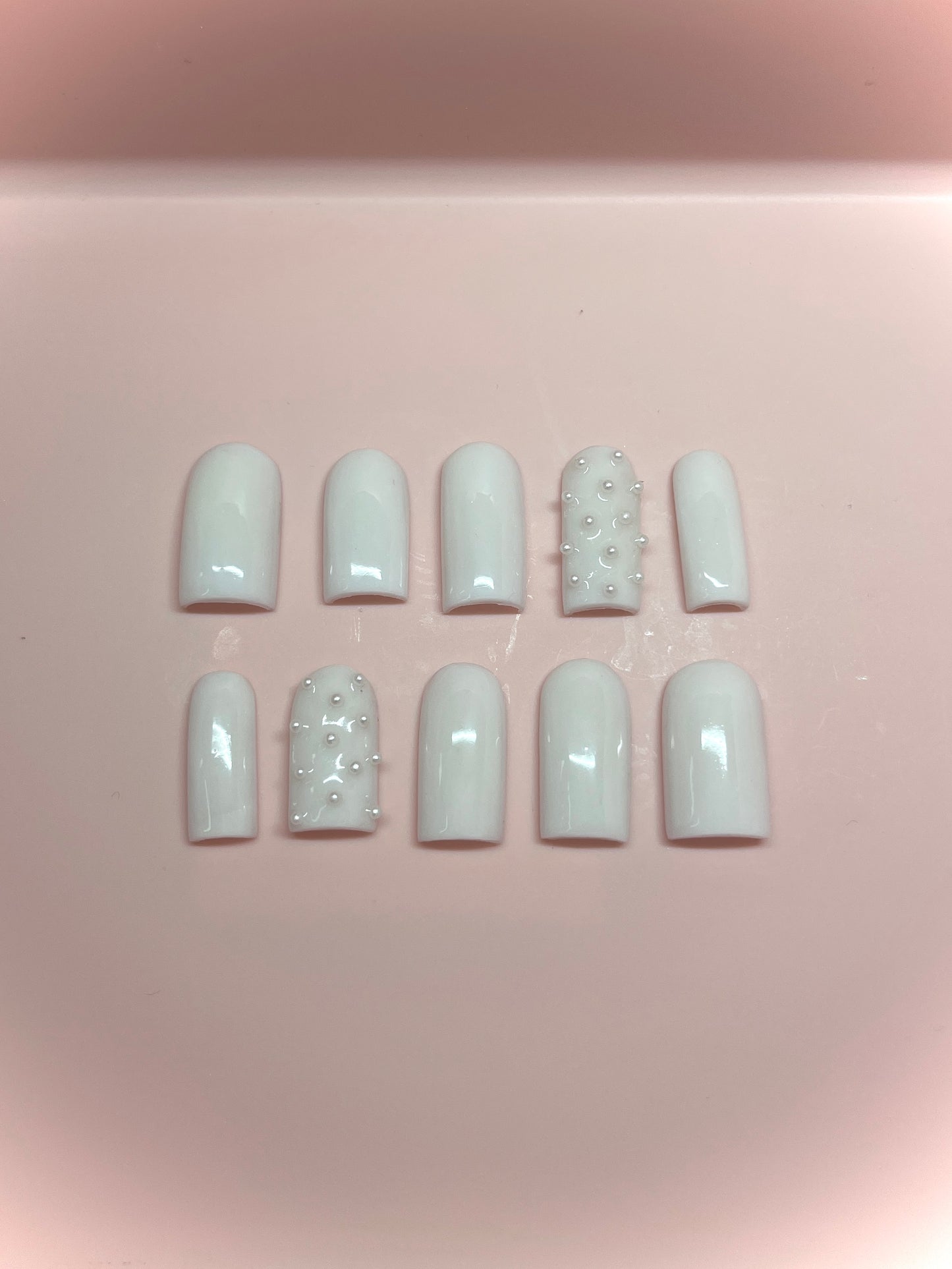 Pearly Whites Gel or Acrylic Press Ons