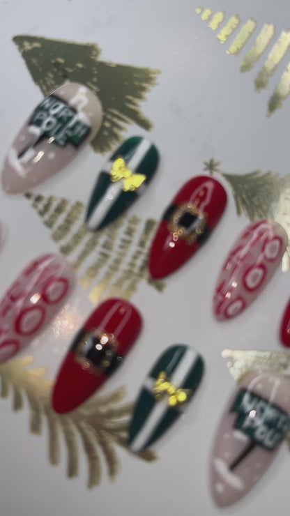 Santa Baby press on nails