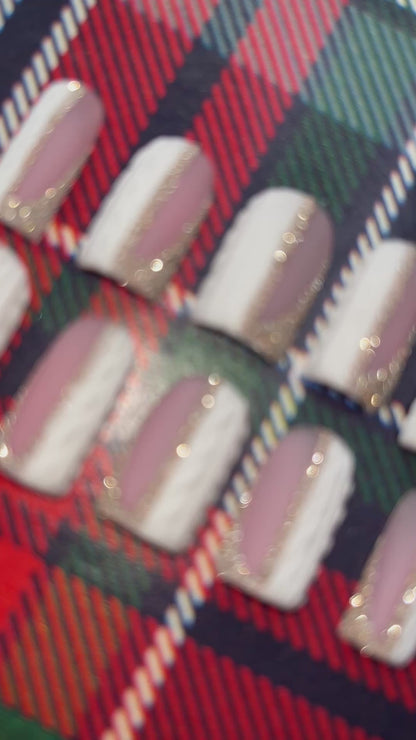 Sparkly Sweater press on nails